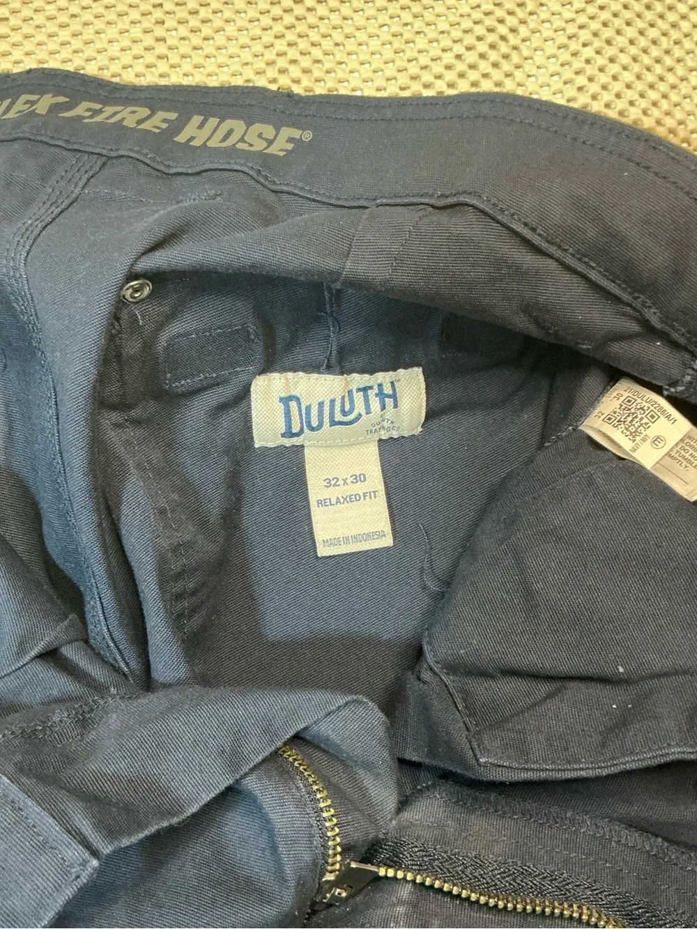 Duluth Trading Flex Fire Hose Cargo Work Pants Navy Blue Men’s 32x30 Relaxed